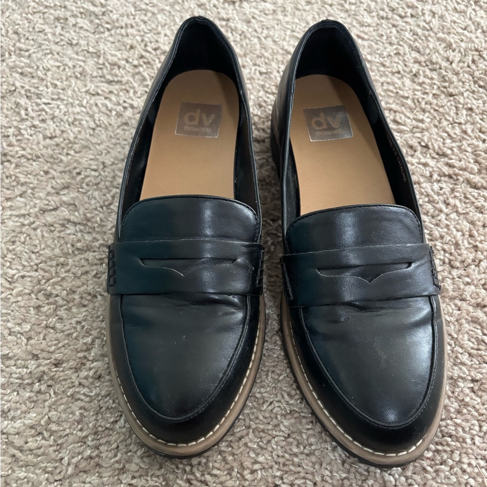 Dolce Vita Catalina Black Leather Loafers